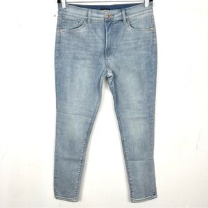 Express Skinny Mid-Rise Jeans Size 10 Stretch Light Wash